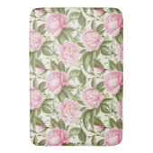 Roze Pioenrozen Badmat (Voorkant Verticaal)