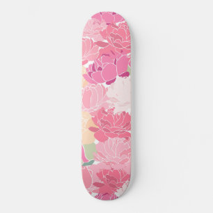 Roze Pioenrozen Bloementuin Vrouwelijke Bloemen Skateboard