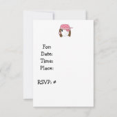 Roze Pirate Birthday Uitnodiging (Achterkant)