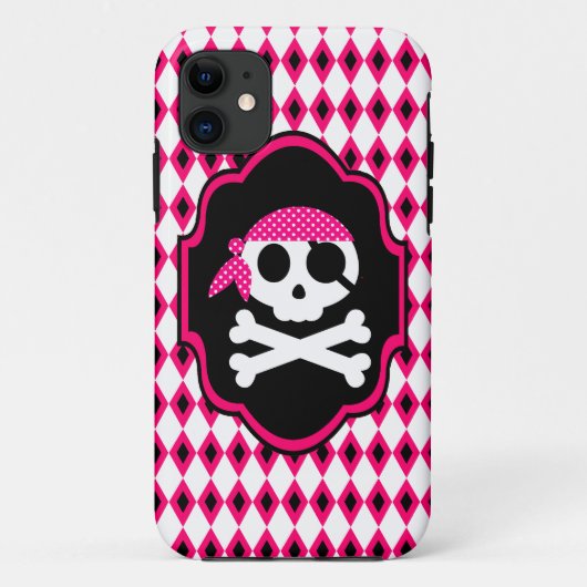 Roze Pirate Gothic Telefoon Case (Achterkant)