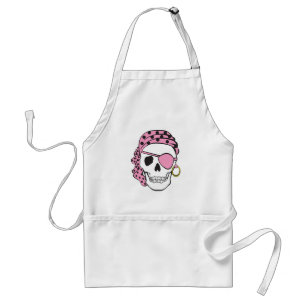 Roze Pirate Skull Apron Standaard Schort