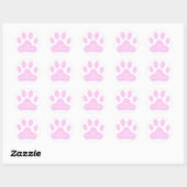 Roze pit afdrukken ronde sticker (Vel)