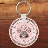  roze pit afdrukken sleutelhanger (Voorkant)