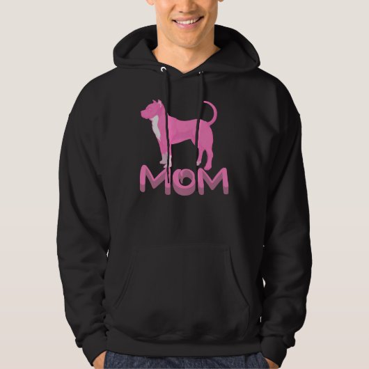 Roze Pitbull Moeder Hoodie (Voorkant)