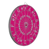 Roze pitch Pipe Dartbord (Voorkant Links)