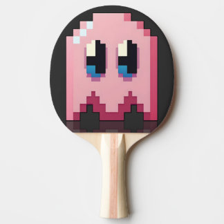 roze pixel art fanart PacMan Tafeltennisbatje