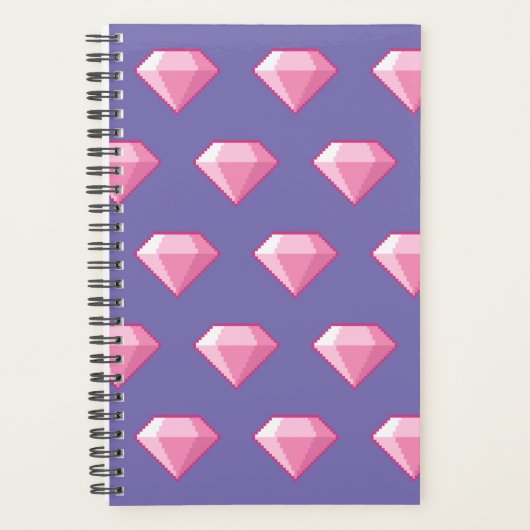 Roze Pixel Diamond Planner (Voorkant)