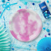 Roze Pixelated Party Bord (Feest)