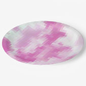 Roze Pixelated Party Bord (Gekanteld)