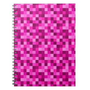 Roze Pixels Cover Notitieboek  Gamer Patroon Journ