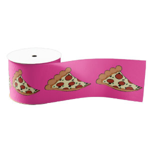 Roze pizzakgesneden betonlint grosgrain lint
