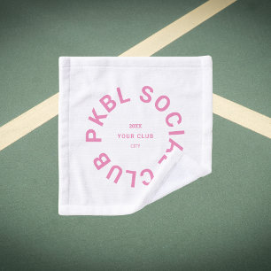 Roze PKBL Social Club Pickleball Gezicht Washandje