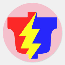 Roze PLA Ronde Sticker Ontworpen door Tsjaad