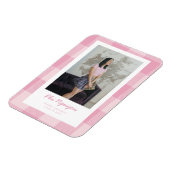 Roze Plaid Afstuderen aankondigingsmagneet Magneet (Linkerzijde)