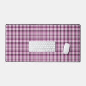 Roze Plaid Art Desk Mat (Keyboard & Muis)
