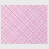 Roze Plaid Pattern Baby shower Verjaardag Cadeaupapier (Vlak)