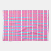 Roze Plaid Pop Theedoek (Horizontaal)