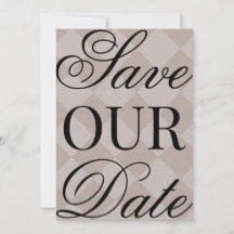 Roze Plaid Save The Date