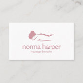 Roze Plain Stone Massage Therapy Wellness Day Spa Visitekaartje (Voorkant)