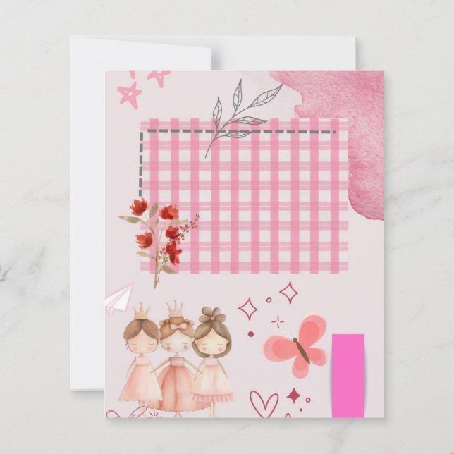 Roze plakboekpapier (Achterkant)