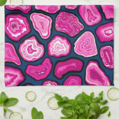 Roze plakjes theedoek (Gevouwen)