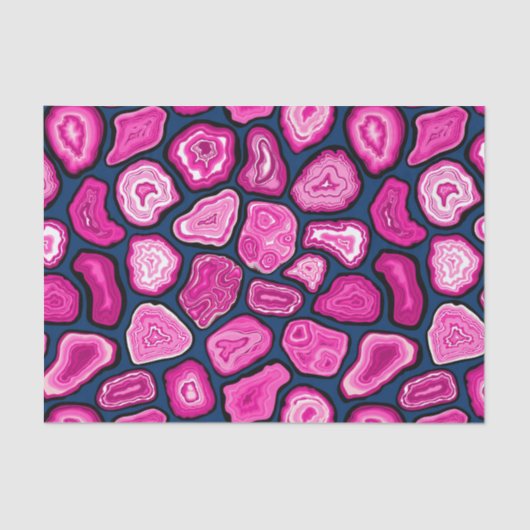 Roze plakjes tissuepapier (Voorkant)