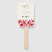 Roze plakkers om hand te houden handwaaier (Achterkant)