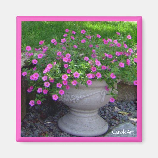 Roze Planter Magneet (Voorkant)