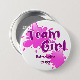 Roze plash Geslacht Team Girl roze Button