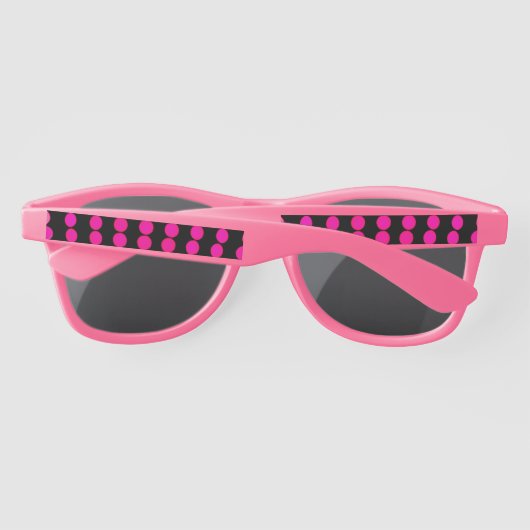 Roze plastic zonnebril (Achterkant)