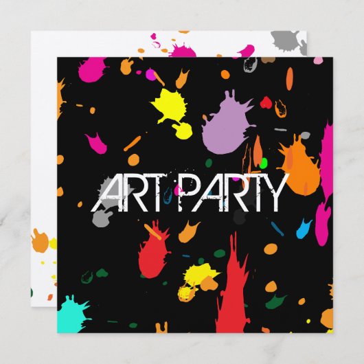 Roze platter-uitnodiging kaart (Voorkant / Achterkant)