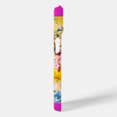 Roze Plum Peacock met kleurrijke bloemen Case-Mate iPhone Case (Achterkant / Rechts)