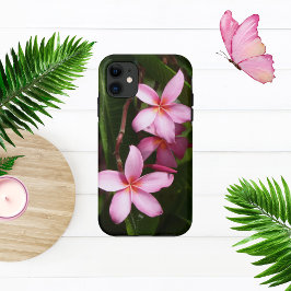 Roze Plumeria Flowers iPhone 11 Hoesje