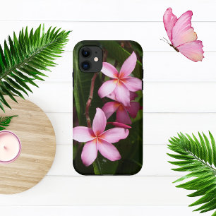 Roze Plumeria Flowers iPhone 11 Hoesje