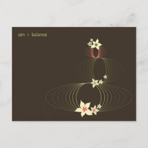 Roze Plumeria Frangipani Flowers Chic Ikebana Zen Briefkaart