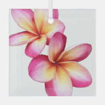 Roze Plumeria Ornament