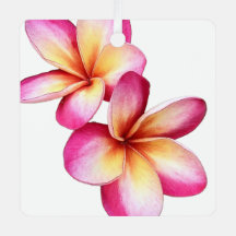 Roze Plumeria Ornament
