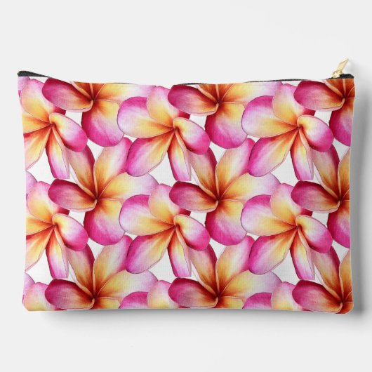 Roze Plumeria Print Cut Naaizak Etui (Achterkant)