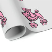 Roze Poedel inpakpapier (Rol Hoek)