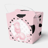 Roze Poedel Verjaardagsfeestje Favor Box Bedankdoosjes (Achterkant)