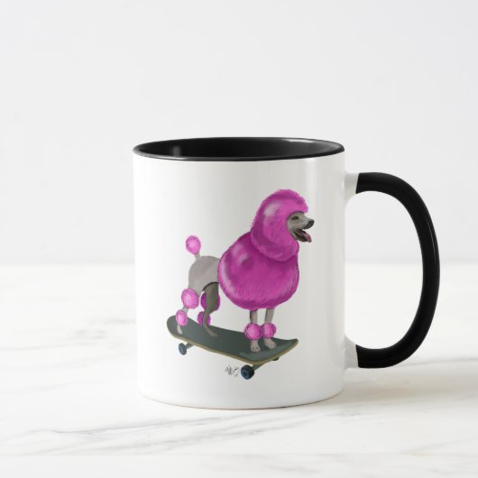 Roze poel en skateboard mok (Rechts)