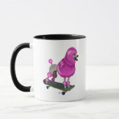 Roze poel en skateboard mok (Links)