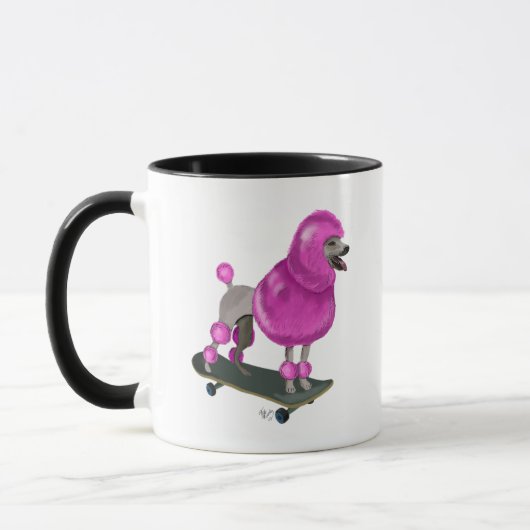 Roze poel en skateboard mok (Links)