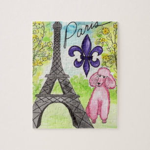 Roze poel in Parijs Legpuzzel