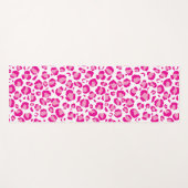 Roze poema print op aangepaste achtergrond yogamat (Voorkant (horizontaal))