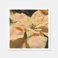 Roze Poinsettia Bloem Papieren Feestservetten