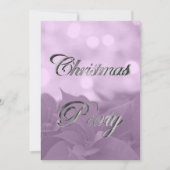 Roze Poinsettia Kerstfeest Uitnodiging legant (Voorkant)