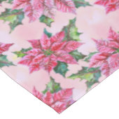Roze Poinsettia Tafelkleed (Gekanteld)