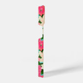 Roze Poinsettias Kerstmis iPhone Hoesje (Rechterkant)