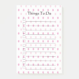 Roze Poka Dot dingen om te doen Post-it® Notes